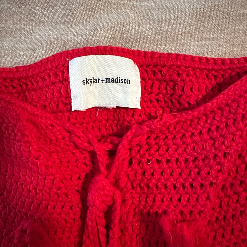 Skylar + Madison Red Women's Crochet Dress